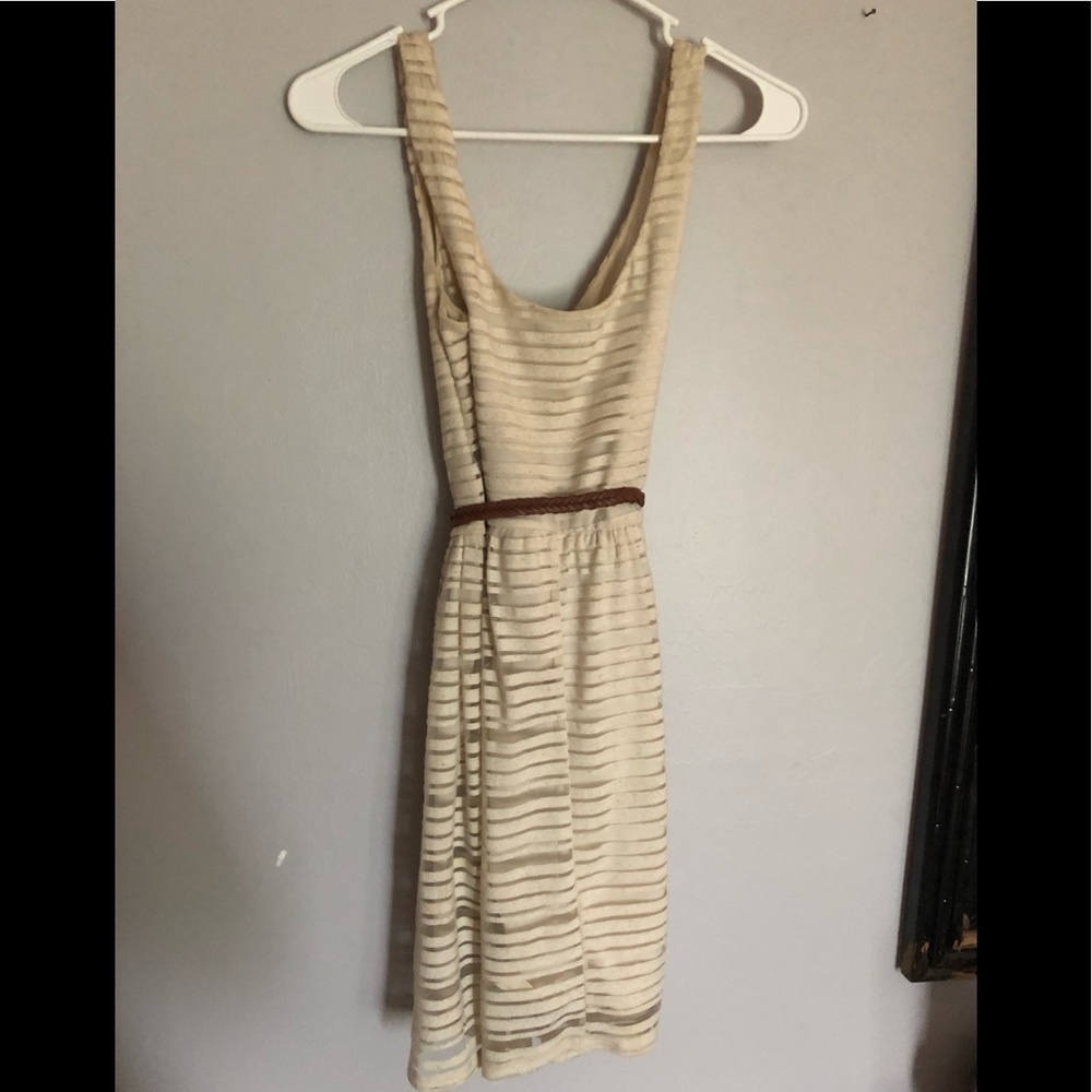 AS U WISH Dress with Brown Belt Size S